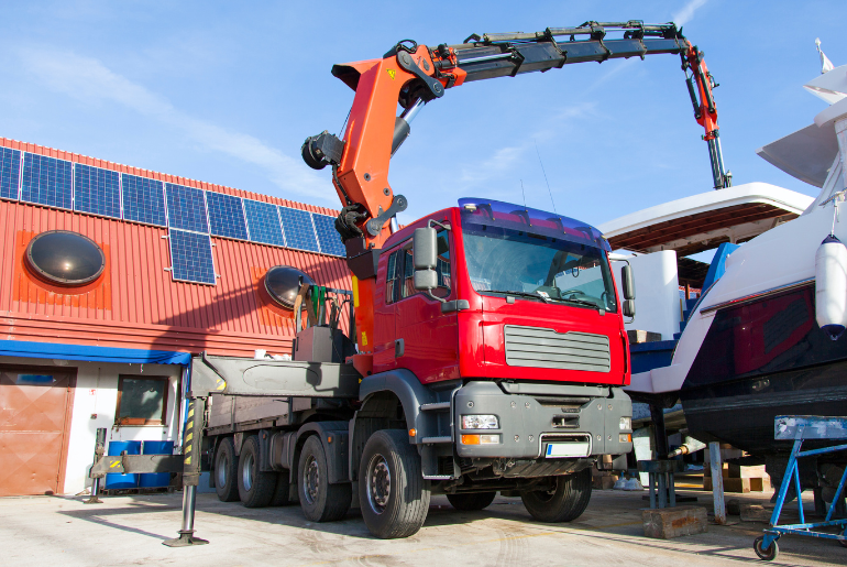 transport camion grue